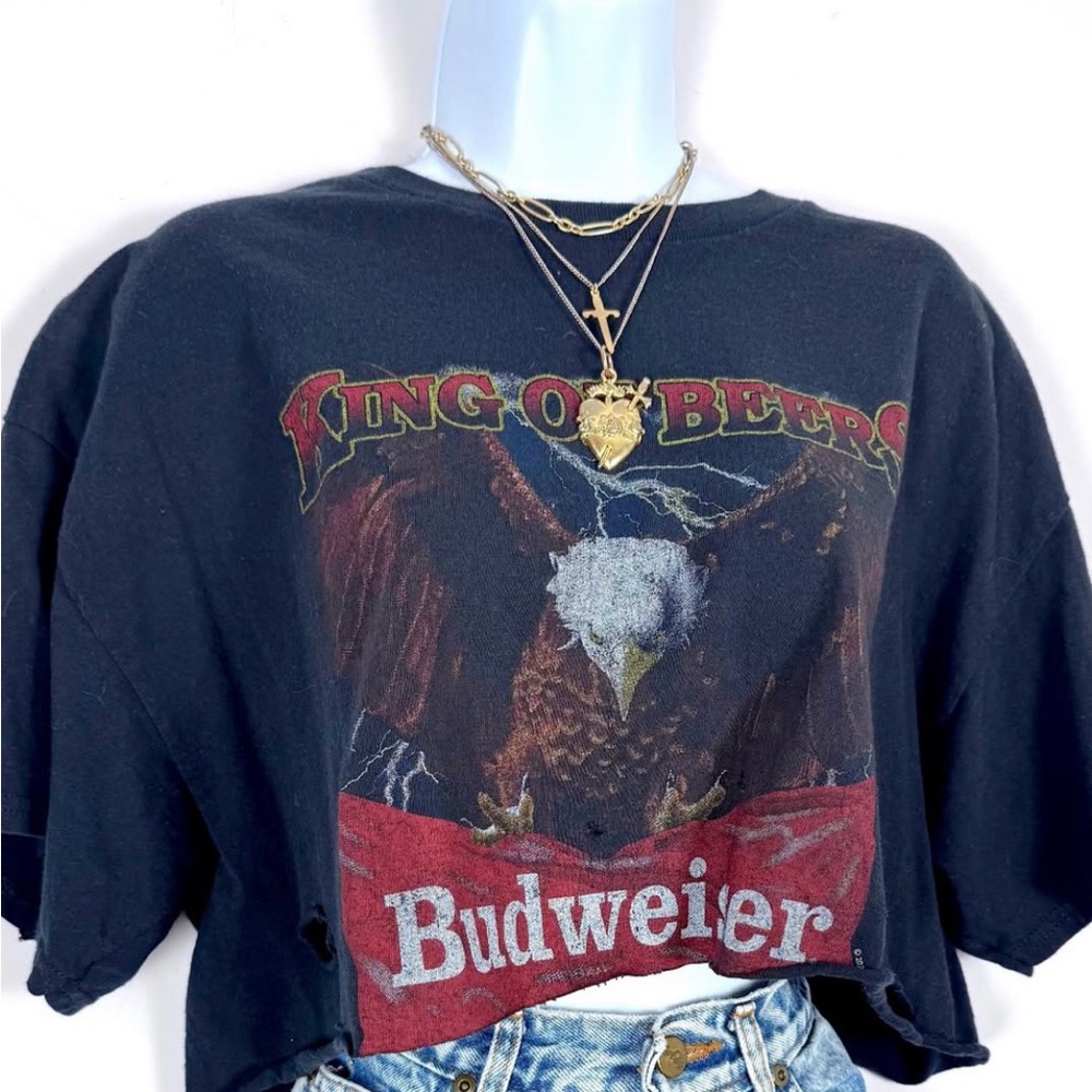 Budweiser Graphic Crop Top Size Large